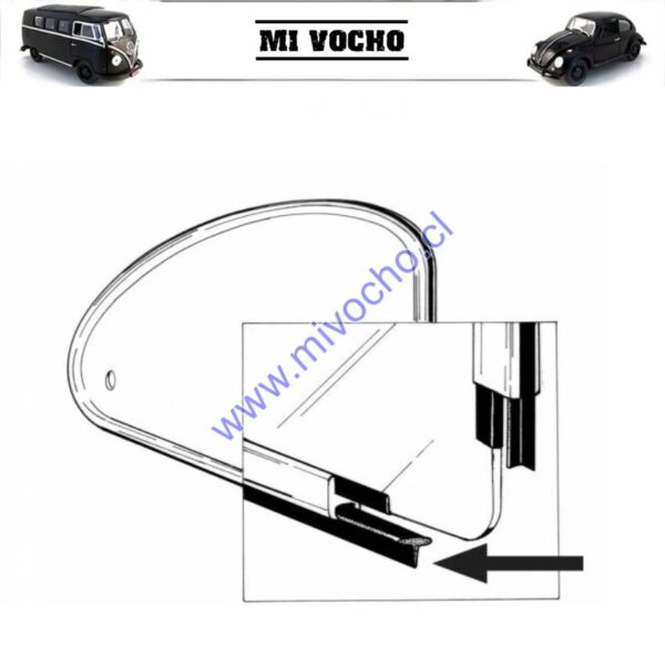 Goma de Marco Ventana Móvil VW Escarabajo
